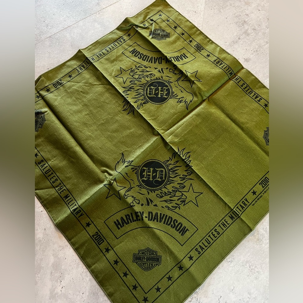 Rare Harley Davidson Salutes The Military Bandana 2010